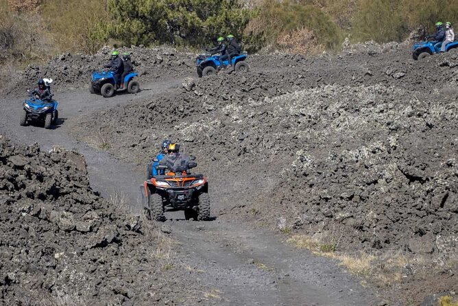 1 1/2 - 2 Hours Guided Excursion of Etna by Quad - Leaving Sapienza: Crossing Lava Fields, Volcanic Black Sand, and Craters