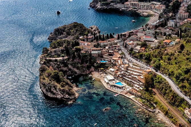 35 min Taormina and Etna private helicopter tour from Fiumefreddo - Taormina by Helicopter: Greek Theatre, Isola Bella, and the Seaside Stretch