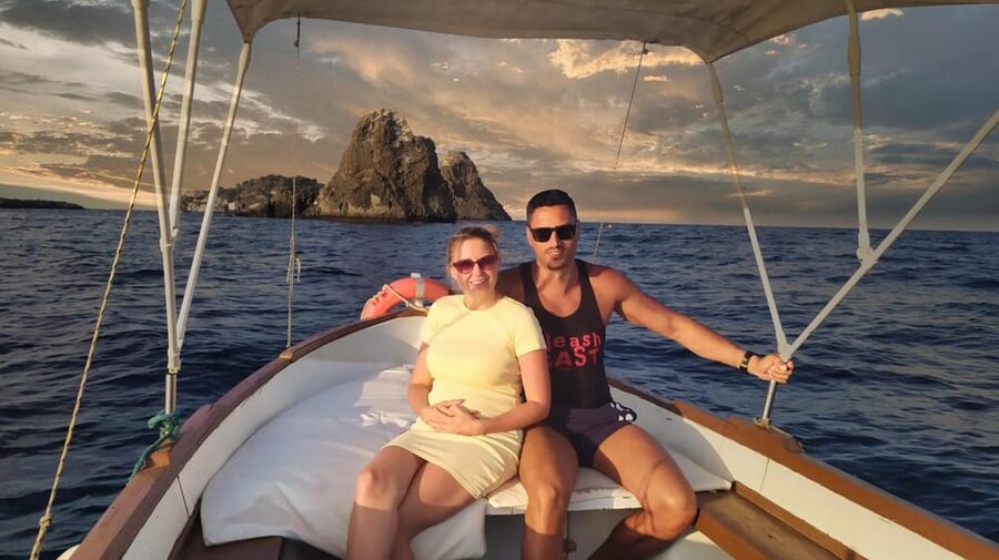 Aci Trezza boat tour sunset and dinner sicilian family home - Island of Lachea and the protected Cyclops area