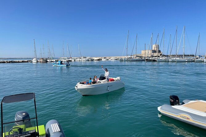 Boat excursion to the island of Favignana - Levanzo stops: Cala Fredda, Cala Minnola, Cala Calcara, and the Faraglioni