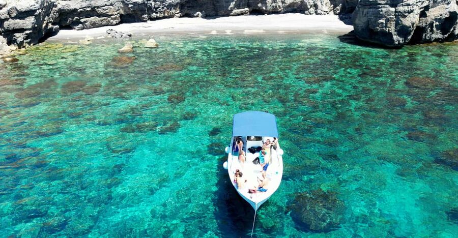 Boat tour to Favignana & Levanzo with Tastings and Swim stop - Food and drink: typical tastings, wine, water, and two fruits