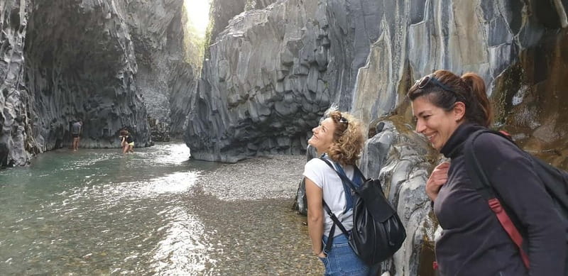 Catania: Etna 3000m and Alcantara Gorges Trek with Pickup - Alcantara Gorges: basalt columns and walking inside the river