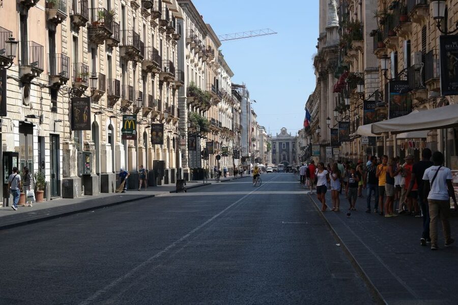 Catania: Guided Street Food Tour with Tastings - Via Crociferi churches, Via Etnea, and the Piazza Stesicoro Amphitheater