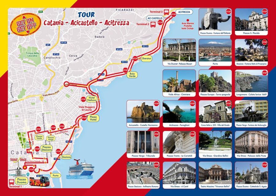 Catania: Hop-On Hop-Off Bus Tour to Acicastello & Acitrezza - From Catania historic center to the Cyclops Coast views