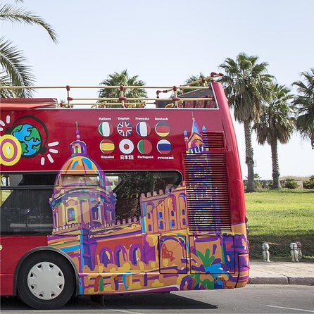 City Sightseeing Palermo Hop-On Hop-Off Bus Tour - Line A route: Quattro Canti, gardens, cathedral area, and Vucciria context