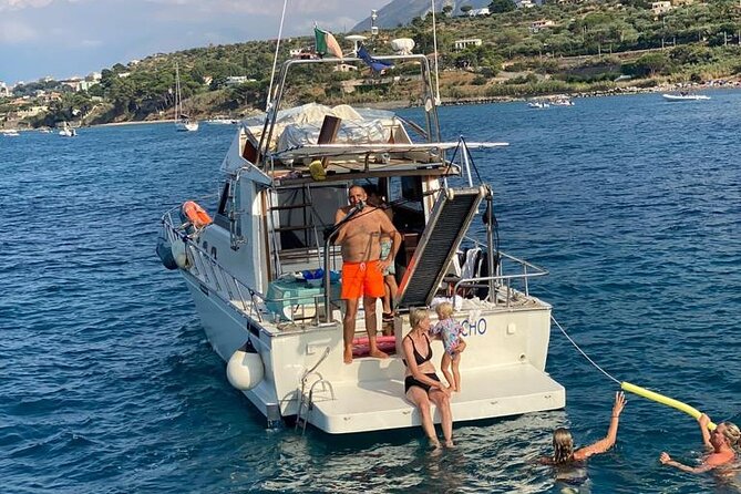 DA Palermo Day Boat Tour with Lunch on Board - Marina Villa Igiea stop: swimming, Queen’s Cave, and Virgin Mary beach