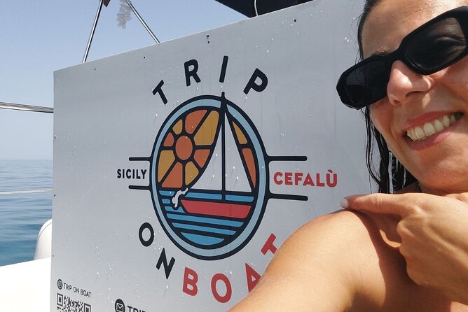 Discovering Cefalù's Coastline Activity on a Mini Catamaran - Cefalù from the sea, with real time in the water