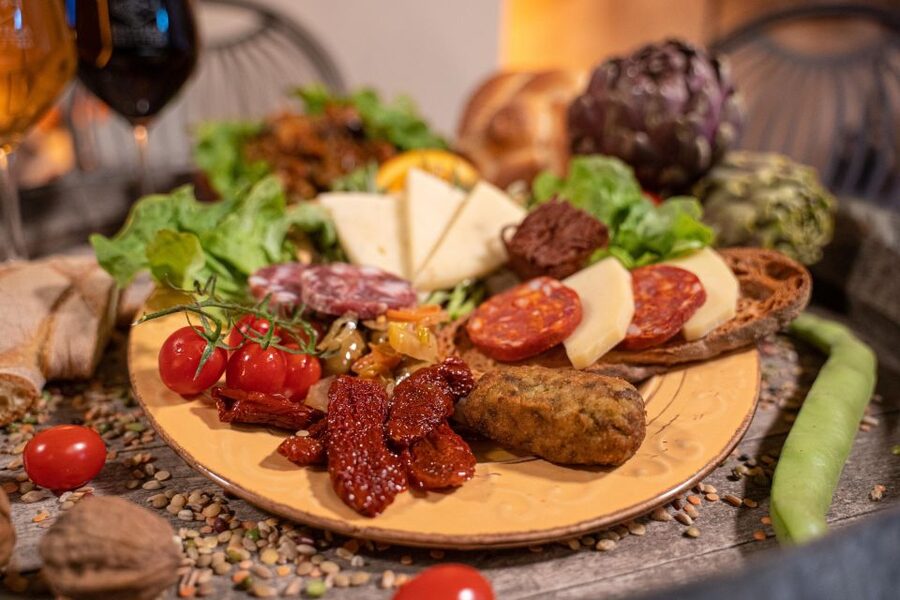 Enoteca dell'Etna: Iemu Spizzicannu Tasting - The savory parade: cured meats, cheeses, caponata, and more
