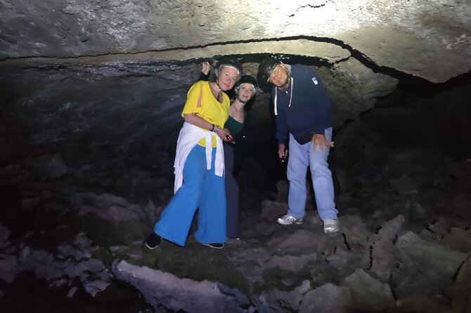 Etna at sunset - 4x4 tour with Sicilian sweet aperitif - Grotta dei Tre Livelli lava tube: helmets, lights, and what underground does to the mind