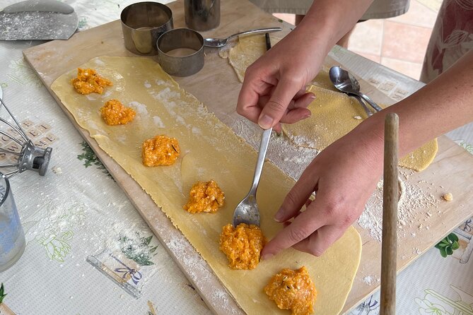 Fresh local pasta lesson in the garden - Teresa’s teaching style, in real-world terms