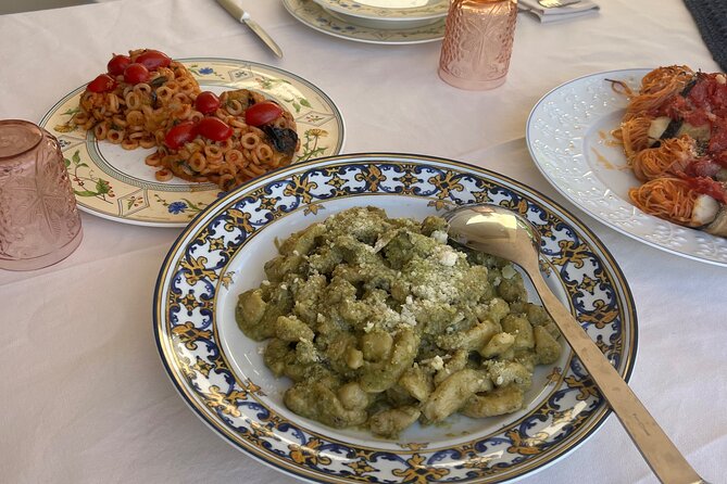 Fresh local pasta lesson in the garden - The garden setting near Syracuse and why it matters