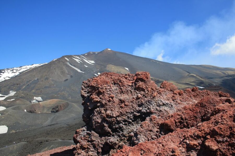 From Catania: Etna tour to the Base of the Summit Craters - Afternoon volcanic cave tour with helmets and torches