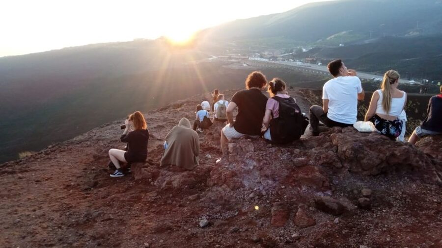 From Catania: Mount Etna Sunset Tour with Tasting and Cave - The Sapienza Refuge walk: where you feel the scale