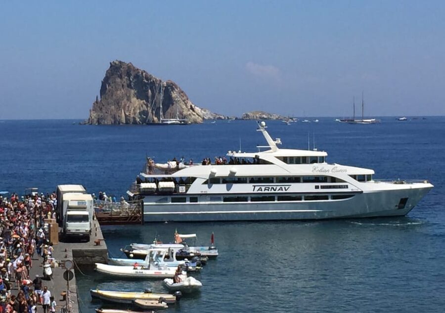From Milazzo: Panarea & Stromboli Boat Trip - Stromboli Scari Porto: St Vincent’s Square, Rossellini and Ingrid Bergman, and Strombolicchio views