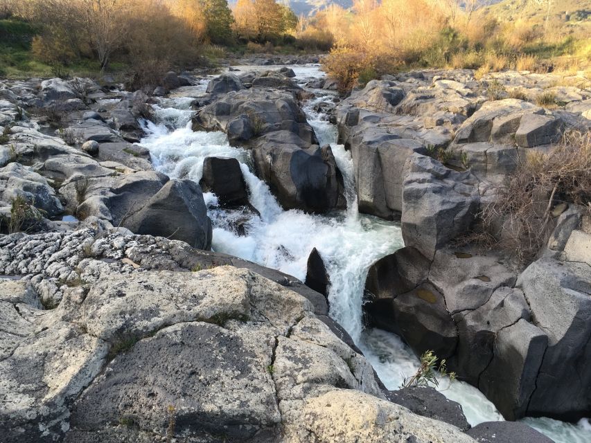 From Taormina: Full-Day Etna, Wine & Alcantara Canyons Tour - Alcantara Canyons: ending with lava-river drama