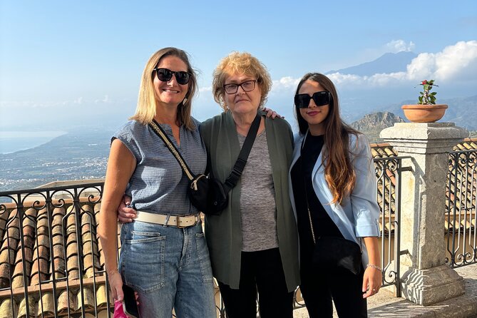 From the port of Messina private excursion Savoca Taormina Messina - Your guide in action: English, friendly warmth, and photo help