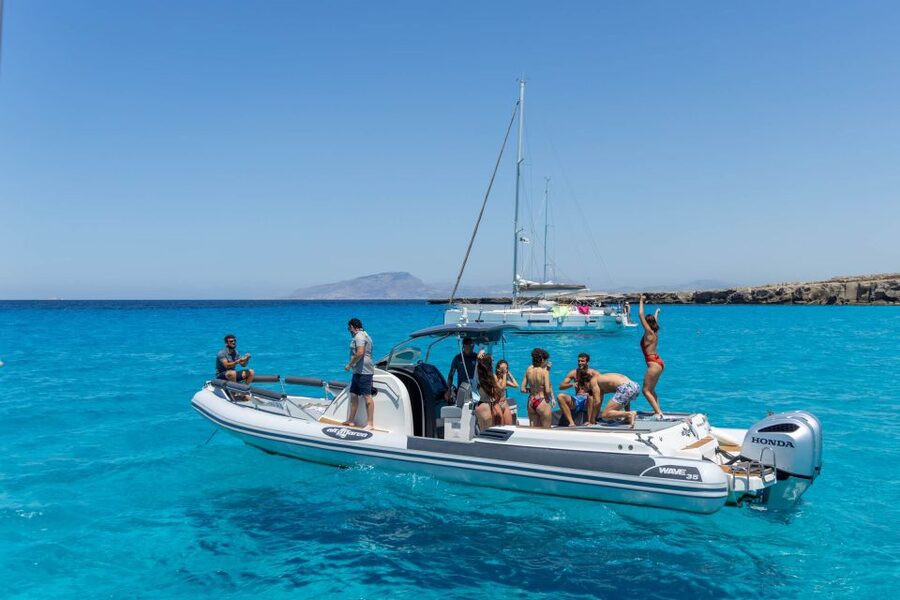 From Trapani: Egadi Islands Day Tour by Boat - Cala Azzurra and Cala Rossa: where the water time is the point