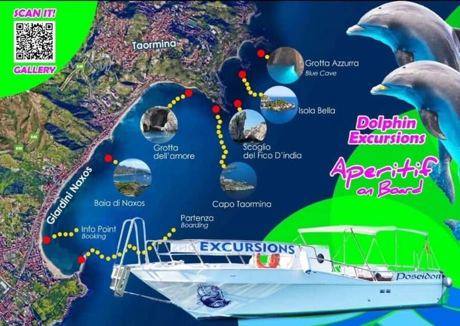 Giardini Naxos: Boat Tour with Aperitif - 2 hours on the Poseidon boat: where the day’s magic starts