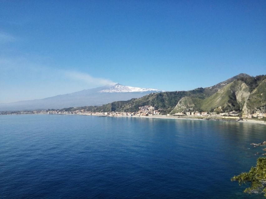 Giardini Naxos, Taormina and Castelmola Tour - Castelmola village and castle views toward Mount Edna