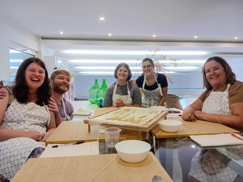 Giardini Naxos, Taormina: Food Class & Sicilian Tasting - Fresh pasta technique: white dough, rolling, and macaroni with the ferretto