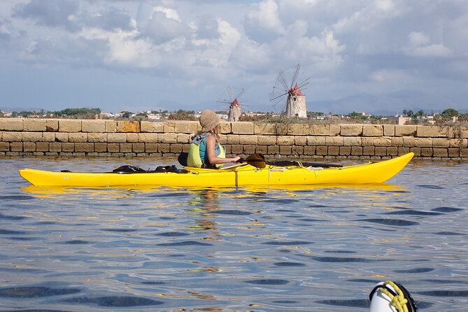 Guided kayak tour inside the Stagnone of Marsala - Your route through the Stagnone: 7 km of calm, with real breaks