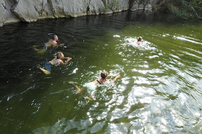 Inflatable boat excursion Gole di Tiberio on the Madonie near Cefalù - Inflatable boat crossing the 400-meter gorge, plus the included safety gear