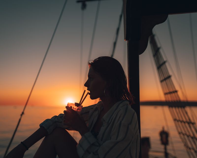 Lampedusa: Sunset Dolphin Sighting on a Pirate Ship - Sunset apericena, cocktails, and live music that keeps the trip flowing
