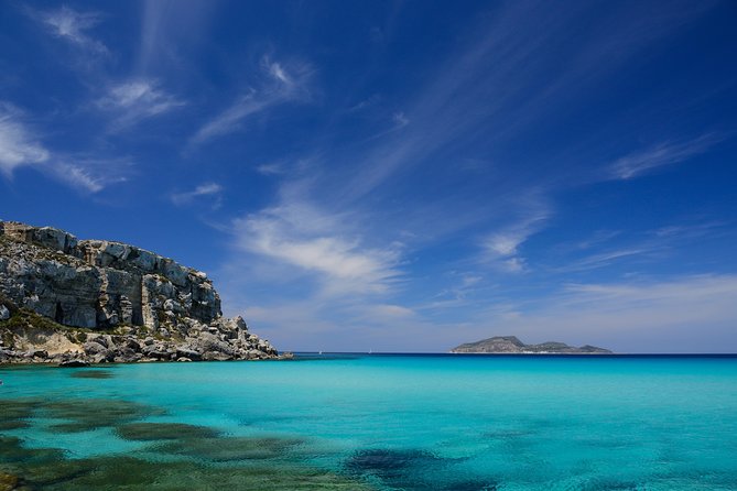 Mini Cruise to Favignana and Levanzo with lunch on board - The coast-cove cruise and the Cala Azzurra swim stop