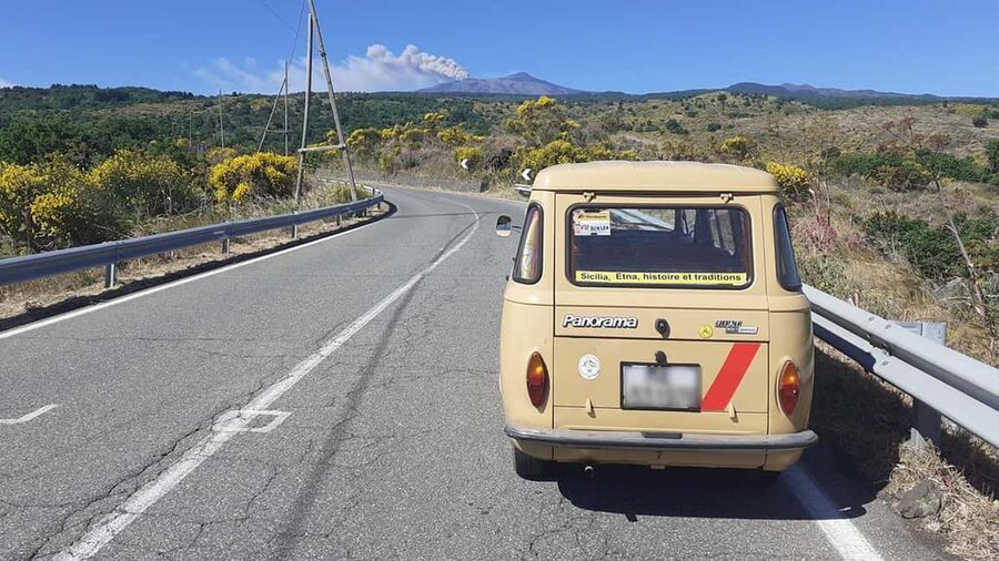 Mount Etna: trek with vintage car, tasting sicilian produtcs - Typical Sicilian Products and Etna Red Wine at the Next Eruption-Affected Areas