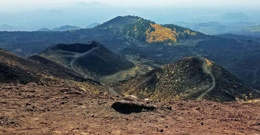 Mt. Etna: Private Tour in 4x4 from Taormina - First crater country: extinct craters and the long views out