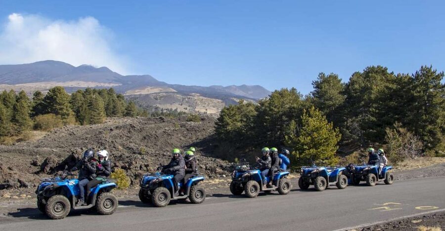 Nicolosi: Mt. Etna Guided Quad Tour Adventure - From Dormant Craters to Lava-Flow Cave Stops