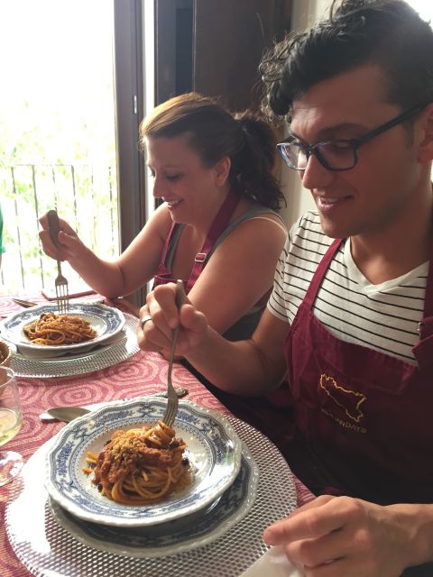 Palermo: Half-Day Cooking Class & Market Tour - Wine tasting that supports your meal, not just time fillers