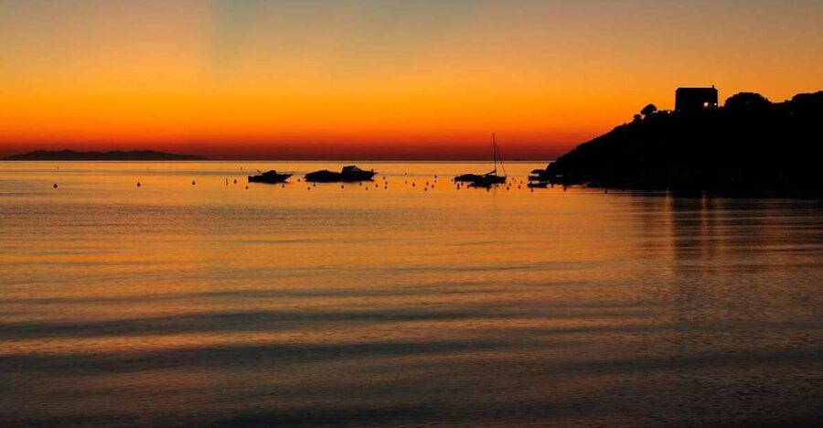Palermo: sunset tour with aperitif on a luxury boat - Mondello bay stop: swim, snorkeling gear, and a little walking time
