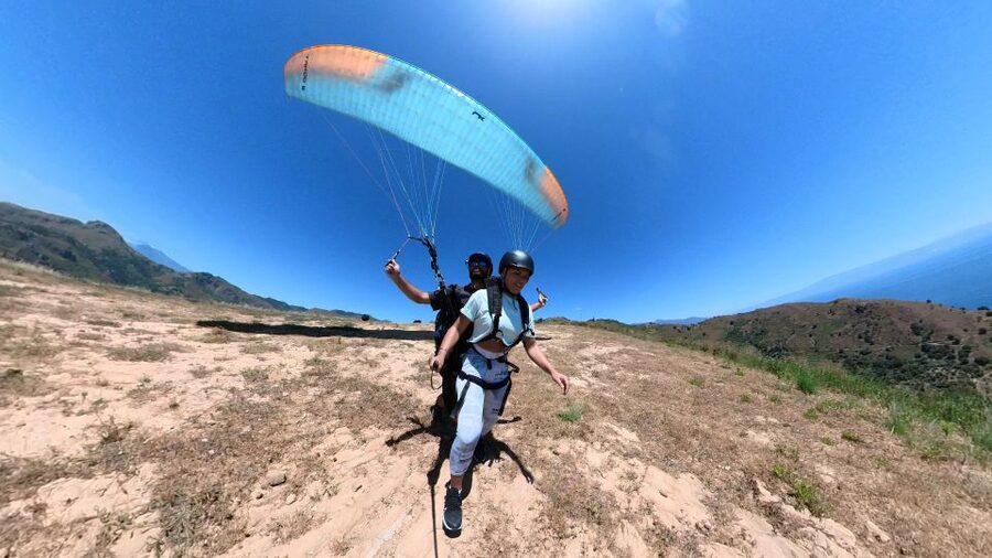 Paragliding Tandem Taormina + Video/Foto e GoPro + Acrobazia - The 1-hour van ride that sets you up for takeoff