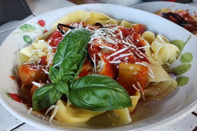 Pasta Class Cook Traditional -Sciacca-Wine included-Shuttle extra - Your lunch is the lesson: Tagliatelle alla Norma and tomato sauce