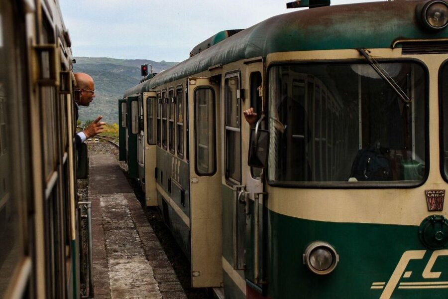 Piedimonte Etneo: Etna Wine Train Tour & Sicily Wine tasting - Your guide in action: Italian and English, and Barabra’s winery info