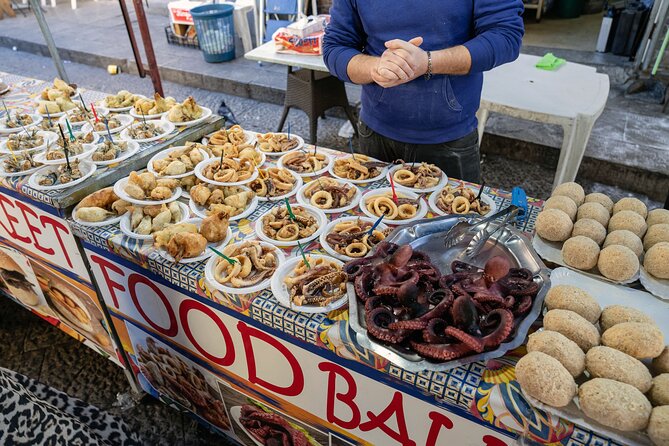 Savoring Palermo: In The Markets and Beyond - Ballarò Market: pistachios, candied fruit, seasonal juice, and stigghiola