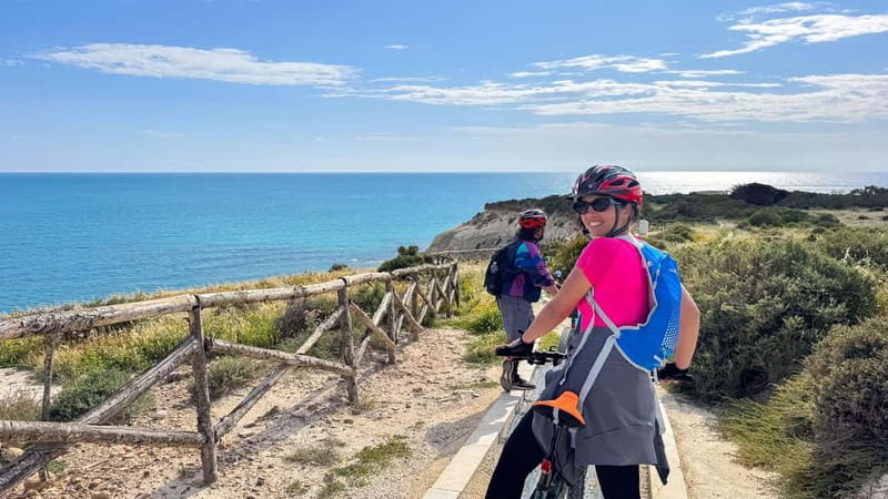 Scala Dei Turchi: E-BIKE TOUR Hidden Beaches, Sea, Relaxation [+SNORKELING ] - Beach Time at Siculiana Marina and Lido Rossello