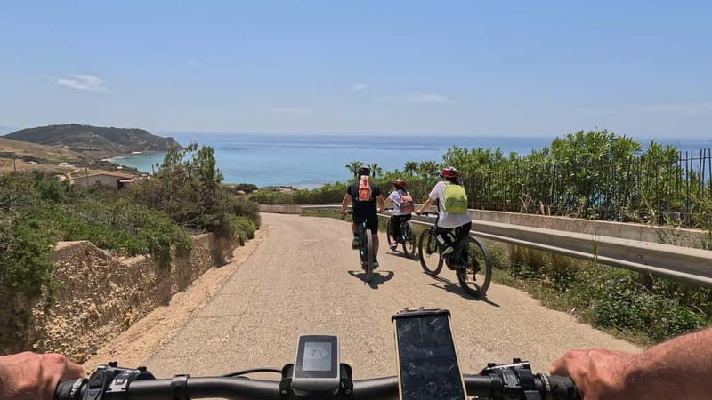 Scala Dei Turchi: E-BIKE TOUR Hidden Beaches, Sea, Relaxation [+SNORKELING ] - From Agrigento Pickup to the First Big Views