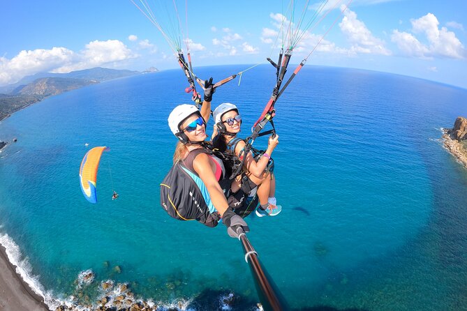 Tandem Paragliding Flight in Taormina - The Safety Briefing, Harness Fit, and GoPro Setup