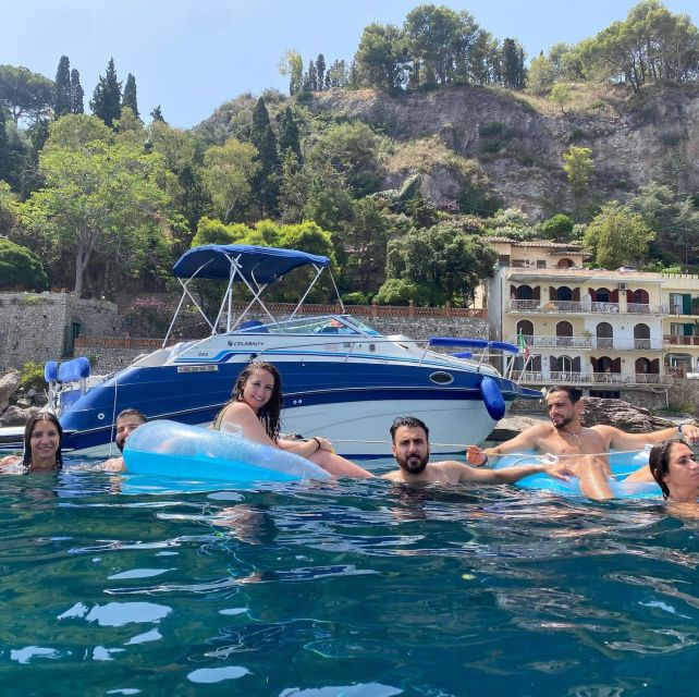 Taormina and Giardini Naxos 3/5/7 hours by PRIVATE BOAT - Queen Mary II comfort on the Taormina coast (not a crowded shore scramble)