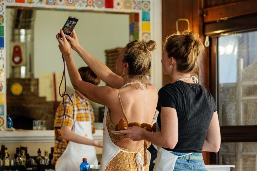 Taormina: Arancino making class - Gifts, certificate, and the fun proof you can show later
