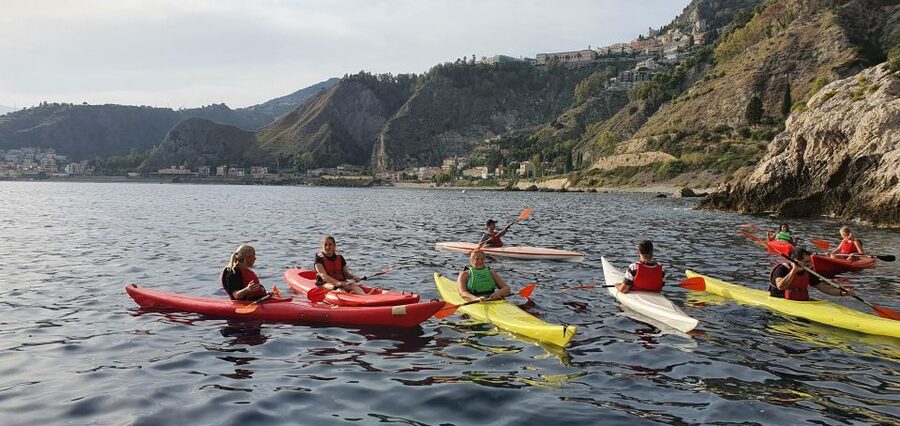 Taormina: Kayak Coastal Tour to Isola Bella and Blue Grotto - Stop 2: The Blue Grotto area, caves you can pass near