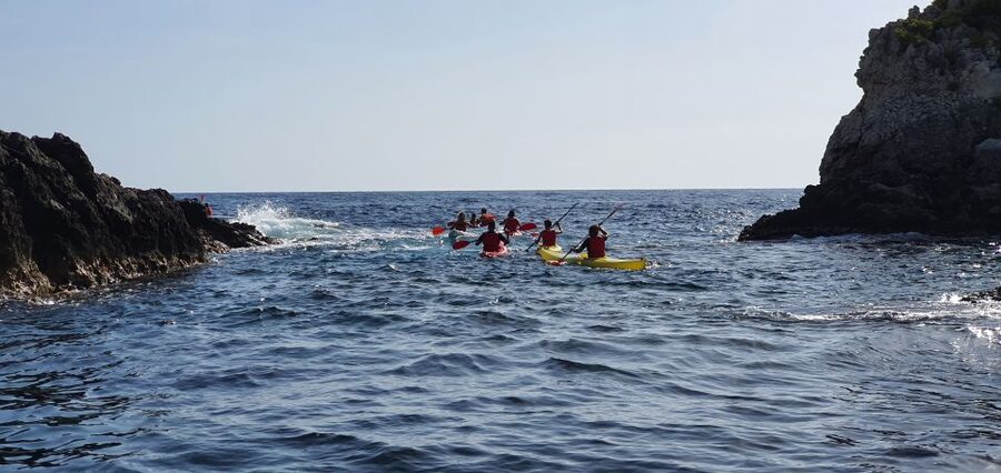 Taormina: Kayak Coastal Tour to Isola Bella and Blue Grotto - Stop 3: Grotta degli Innamorati, a romantic name with real rock character