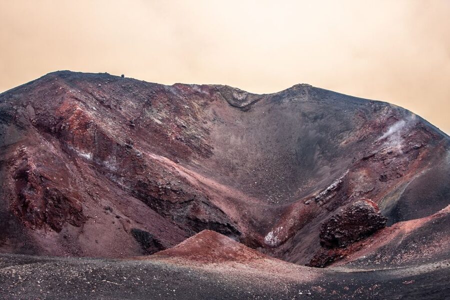 Taormina: Mount Etna Sunset Tour with Cave Visit and Tasting - Trekking from the mountain trails toward Sapienza Refuge