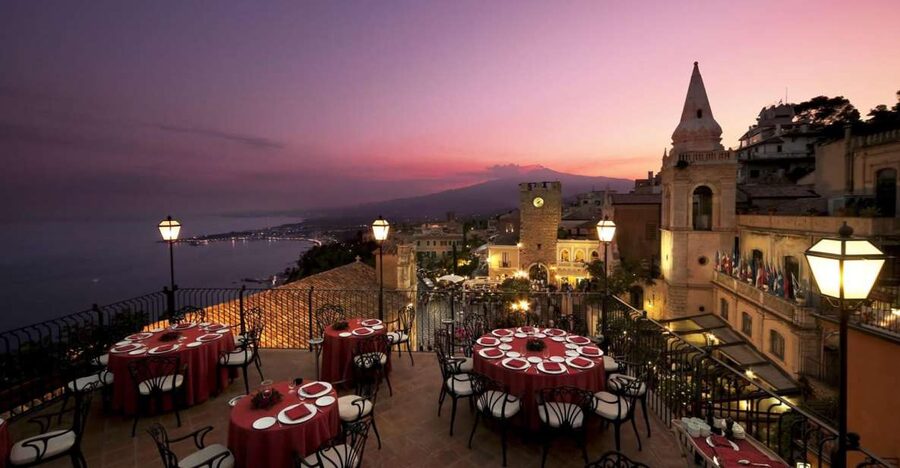 Taormina: Sunset Walking Tour & Aperitif on Rooftop Terrace - Piazza Duomo, the cathedral stop, and the centaur fountain symbol