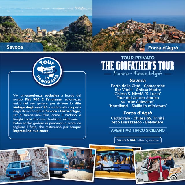 The GODFATHER'S Tour - Savoca and Forza d'Agrò - Key highlights you will feel fast