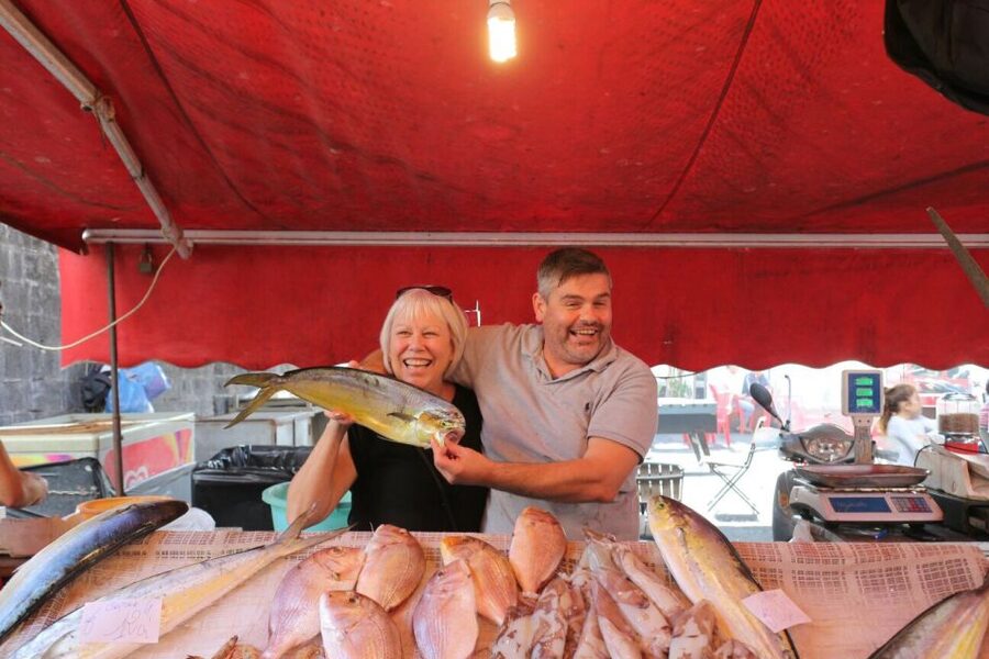 The Original Fish Market and Street Food Tour of Catania - The Catania fish market stop, what you’ll see and sample